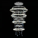 Подвесная люстра каскадная Citilux Etera CL322090 (регулировка яркости, LED, подвески, пульт управления, на тросе, кольцо, бабочки)