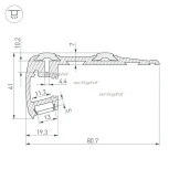 Профиль STEP-2000 BLACK (Алюминий) 018507 Arlight STEP
