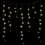 Гирлянда Бахрома с Колпачком 3,2 x 0,9 м Тепло-Белая 220В, 180 LED, Провод Черный ПВХ, IP65