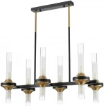 Потолочная люстра на штанге Lumion Tamaresa 8112/12 черный/бронза/прозрачный, металл/стекло G9 12*30W 220V
