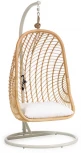 Кресло подвесное на стойке La Forma (ex Julia Grup) Ekaterina (Акрил,Сталь,Ротанг,Веревка,Пена)
