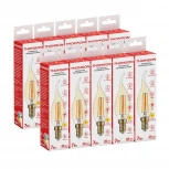 Лампочка светодиодная филаментная прозрачная свеча на ветру E14 7W Thomson Tail Candle TH-B2118