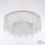 Подвесная люстра светодиодная APL LED Sicilia SH02.73.2D.B.Ni.4000 (220V, хрусталь, на тросе)