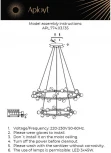 Подвесная люстра ярусная светодиодная Aployt Delfin APL.774.03.135 (220V, на тросе, шарики)