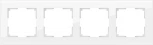 Рамка на 4 поста Favorit (белый,стекло) Werkel W0041101 (a051194)