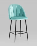 Стул полубарный велюр пыльно-голубой Stool Group Логан УТ000034610