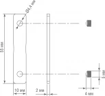 I-образный соединитель для трекового шинопровода Donolux Round Line I Connector DLR B