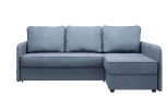 Диван тканевый угловой синий, угол правый D1 Слим AAA41521005 Velutto 48