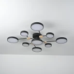 Потолочная люстра на штанге Gamma D98 Black Imperiumloft Gamma01 (223769-23) (LED, 220V, пульт управления, круглые)