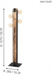Торшер колонна Eglo Layham 43471 (220V, выключатель)