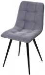 Стул CHILLI-Q серый #27, велюр / черный каркас, 4 шт/ 1 к