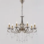 Подвесная люстра Reluce 04205-0.4-07 AB (220V, подвески, на цепи, подсвечник, свеча)