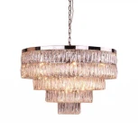 Подвесная люстра Newport 10120 10129+9/C (220V, хрусталь, на цепи, круглые)