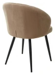 Стул Зефир Premier 08 Светло-коричневый, велюр / черный каркас