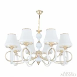 Подвесная люстра Arte Milano Florentia-2387 302387/8 Wh/Gd (220V, на цепи)