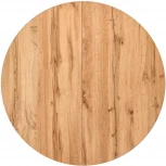 Стол Bradex Home Rudolf круглый раскладной 90-120x90x75см, Дуб Вотан, черный (RF 0454)