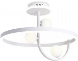 Потолочная люстра на штанге Ambrella Comfort FL66261 (регулировка яркости, LED, 220V, пульт управления, шарики, кольцо)
