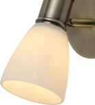 Спот Escada Vintage 2135/1A 1x40Вт E27, металл/стекло, бронза, белый матовый плафон, с выключателем (220V)