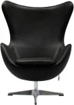 Кресло Bradex Home EGG STYLE черный, натуральная кожа (RF 0539)