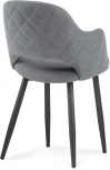 Стул Гутрид прошивка ромбы сзади серый / черный 502726 Woodville