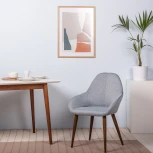 Стул R-Home Kent Сер/Тёмный Орех