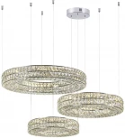 Подвесная люстра Odeon Light Panta 4927/98L хром/металл/хрусталь LED 98W 4000K 5850Лм (220V, на тросе, кольцо)