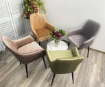 Стул M-City Роден Blitz 04 Бежевый, велюр / черный каркас