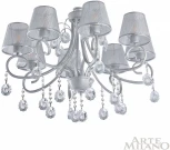 Потолочная люстра Arte Milano Amalfi-7146 337146/8 WT+SL (220V, подвески)