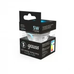 Лампочка светодиодная GU10 5 Вт 530 lm 4100K нейтральное белое свечение Gauss 101506205