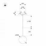 Подвесной светильник SP-BEADS-HANG-BUILT-T-R100-8W Warm3000 (BK-GD, 180 deg, 230V) (Arlight, IP20 Металл) 056420 (LED)