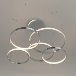 Подвесной светильник Eurosvet Posh 90175/5 (регулировка яркости, LED, 220V, пульт управления, на тросе, кольцо)