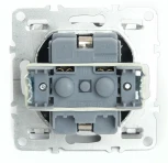 Розетка с заземлением защитной крышкой и шторками (черный) Stekker Эрна 49156