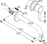 Смеситель Kludi Zenta 382450575 для раковины