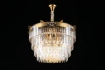 Подвесная люстра каскадная Aployt Mariz APL.813.13.15 (220V, хрусталь, на цепи)
