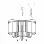 Подвесная люстра ярусная каскадная Citilux Мартин CL332131 (220V, хрусталь, на цепи)