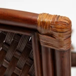 Комплект обеденный "ANDREA GRAND" (стол со стеклом+6 кресел+ подушки) Pecan Washed (античн. орех)