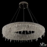 Подвесная люстра светодиодная APL LED Sicilia SH510.0.80.B.Gd.4000 (220V, хрусталь, на тросе, круглые)