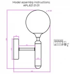 Бра Aployt Ewelina APL.621.01.01 (220V, шар)
