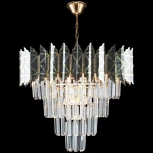 Подвесная люстра каскадная Reluce 02202-0.4-07 FGD+BK (хрусталь, на цепи)