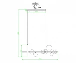 Подвесной светильник Kink Light Иона 09408-7,19 (220V, на тросе, шарики, кольцо)