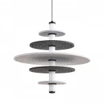 Подвесной светильник светодиодный Lumion Felta 8295/14AL черный/светло-серый/темно-серый, металл/фетр/акрил LED 14W 3000K 220V (на проводе, круглые)