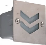 Светильник встраиваемый в стену уличный светодиодный Horoz Bor, 1 лампа, никель с белым