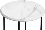 Журнальный стол Woodville Грейс мрамор белый / черный 516567