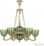 Подвесная люстра Bohemia Verona 72009P/6/175 GW P1 U Clear-Green/H-1H FA10S