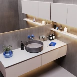 Розетка с заземлением, шторками и крышкой (кашемир) Voltum S70 VLS040303