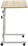 Стол многофункциональный на колесах, 60x40 см, «РОЛЛ», 2 ножки, регул.высота, мдф, металл, св. дерево, белый Bradex Home РОЛЛ TD 0730