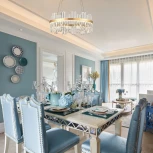 Подвесная люстра Arte Milano Venezia 312033/D600 BS (регулировка яркости, LED, 220V, хрусталь, пульт управления, на тросе, круглые)