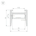 Профиль MIC-H-COMFY-2000 ANOD (Алюминий) 029844 Arlight