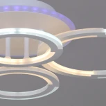 Потолочная люстра светодиодная на штанге с пультом Reluce 09820-3.3-2+2A WH (RGB) (220V)