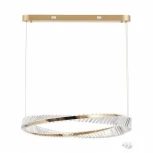 Подвесной светильник Arte Milano Venezia 318311/D800 GD (регулировка яркости, LED, 220V, хрусталь, пульт управления, на тросе, кольцо)